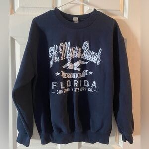 Navy Fort Myers Beach Florida Sweatshirt